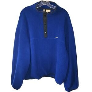 Woolrich Polartec Mens Blue Fleece Pullover Jacket Plus Size 2XL